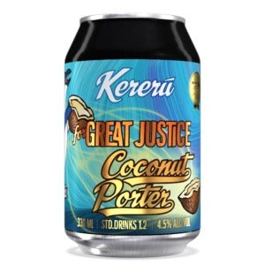 KERERU クラフトビール　ケレルブリューイング　KERERU brewing ニュージーランドクラフトビール　for great justice coconut porter フォーグレイトジャスティスココナッツポーター